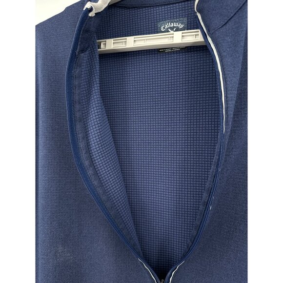 Callaway Men’s Size L Blue Full Zip Golf Jacket Long Sleeve Weather Series - Picture 5 of 7